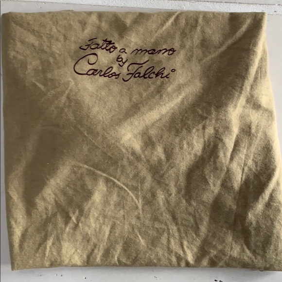 Carlos Falchi Fatto A Mano Python Trim Patent Bag - Picture 8 of 8